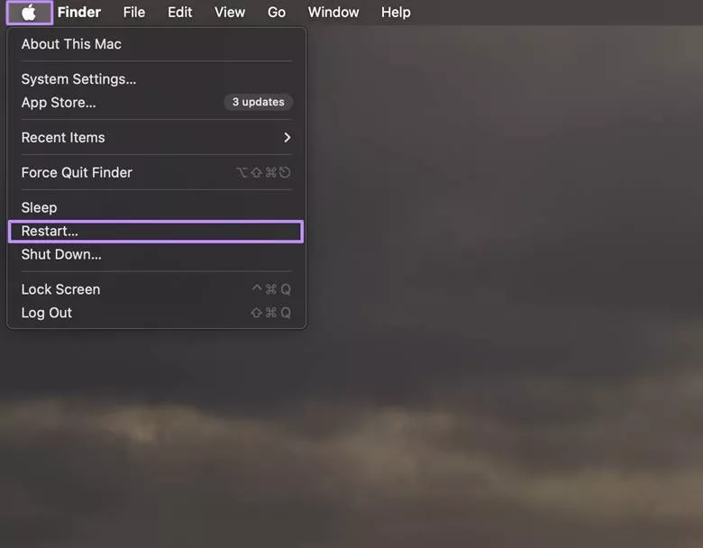 restart mac