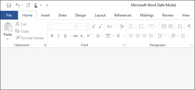 safe mode of Microsoft word mac