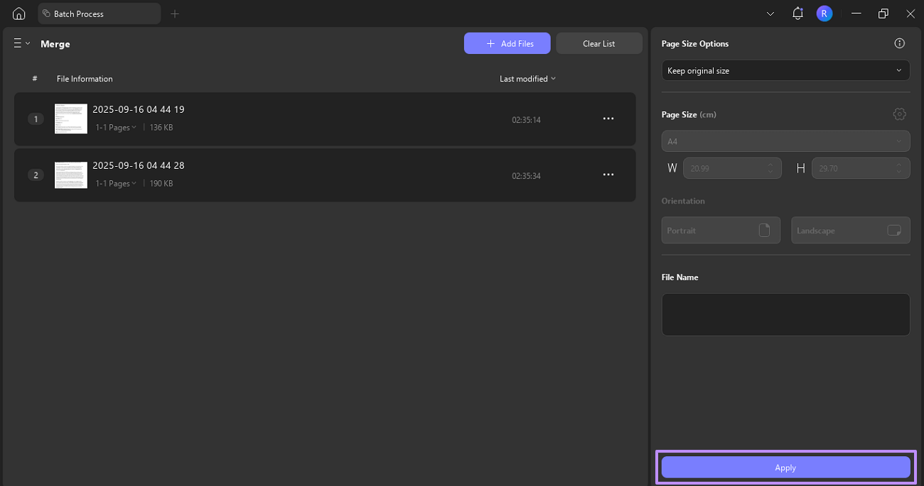 Image Alt: save merged pdf updf windows