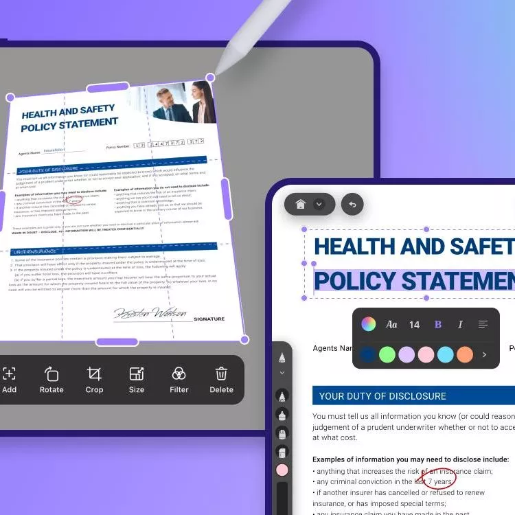 scan a document ios