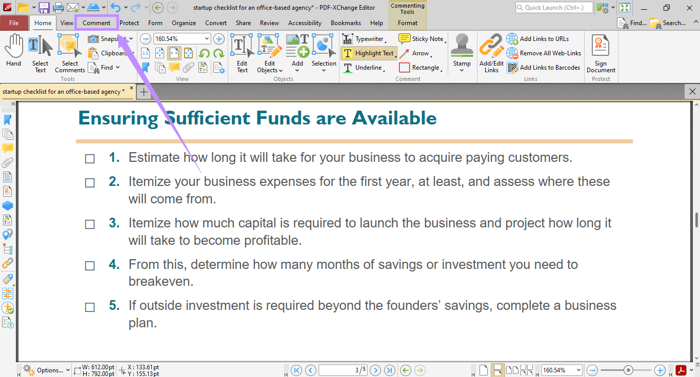  select comment pdf xchange editor