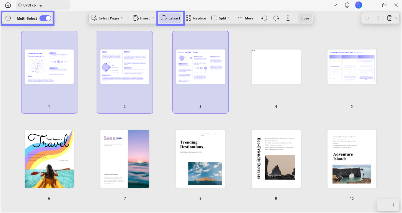 select the pages updf windows