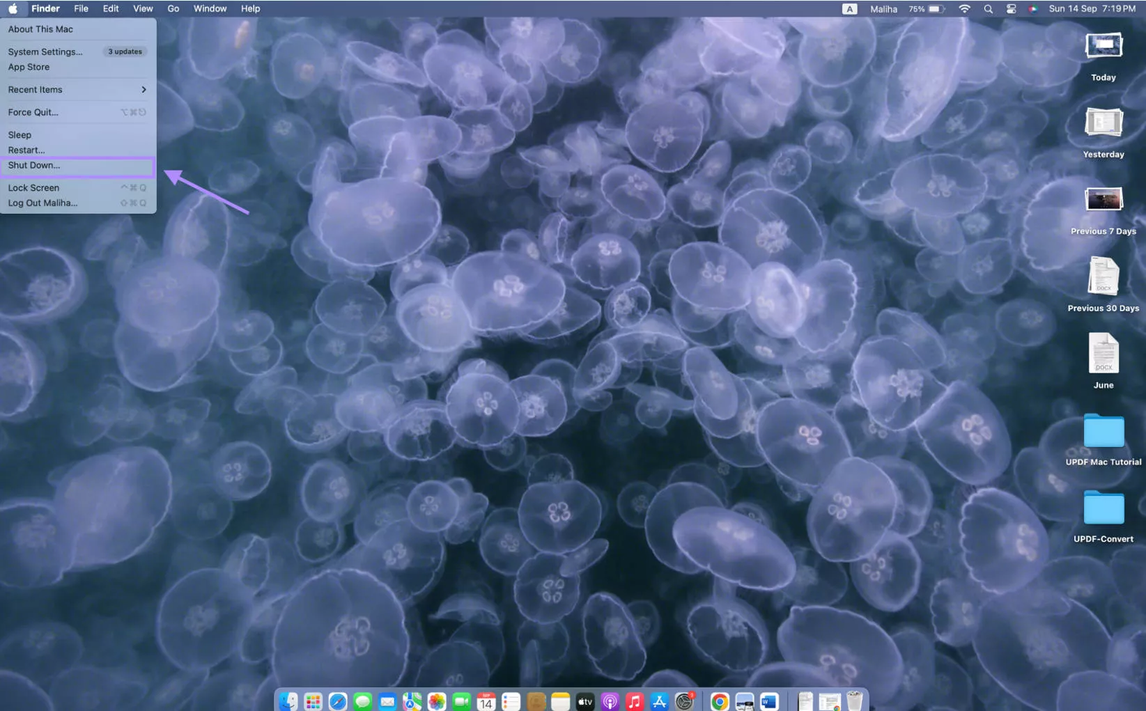 Alt text: shutdown mac
