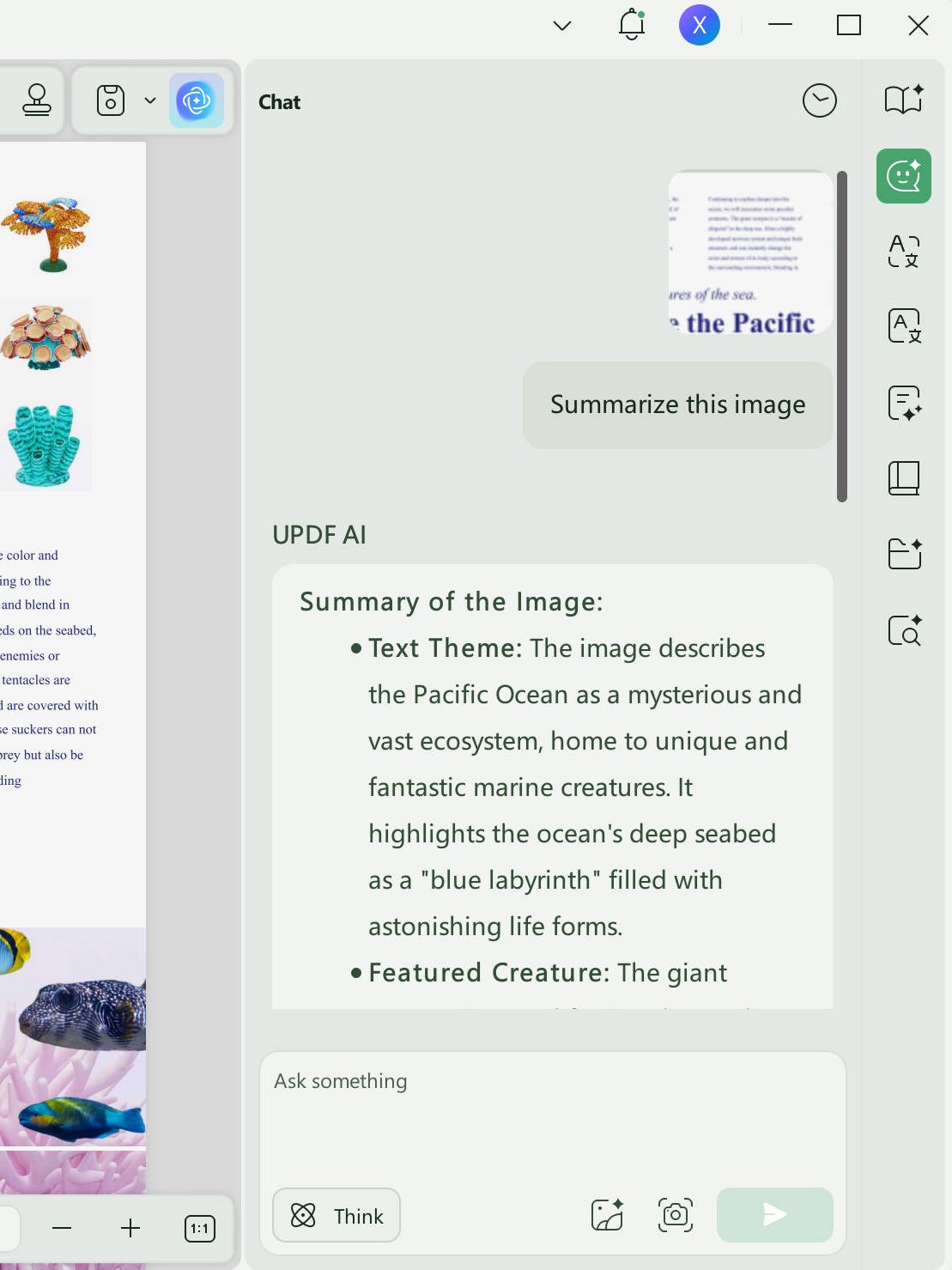 Step 3: Drag the mouse to select the part of the content that you want to summarize.