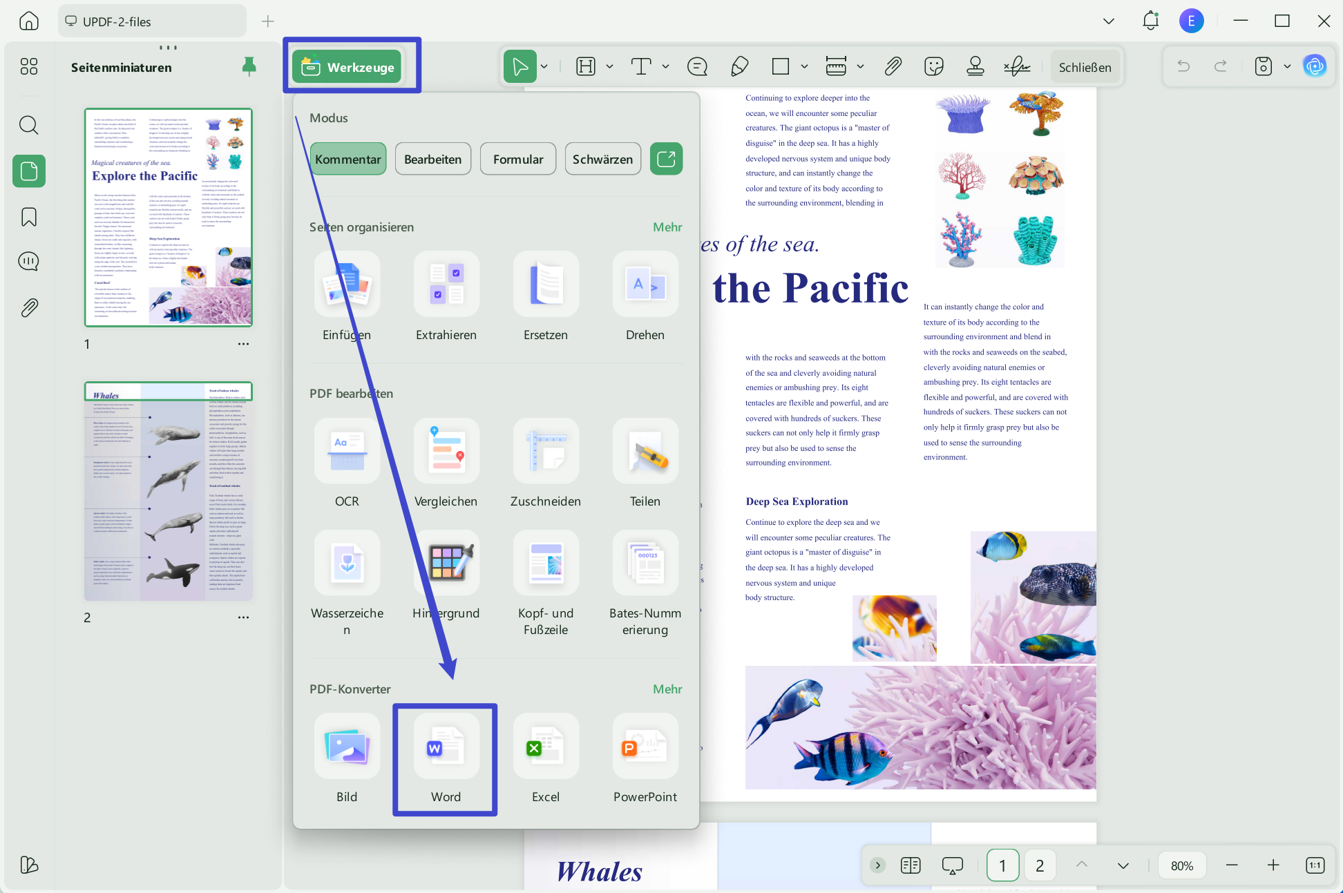 PDF zu Word UPDF