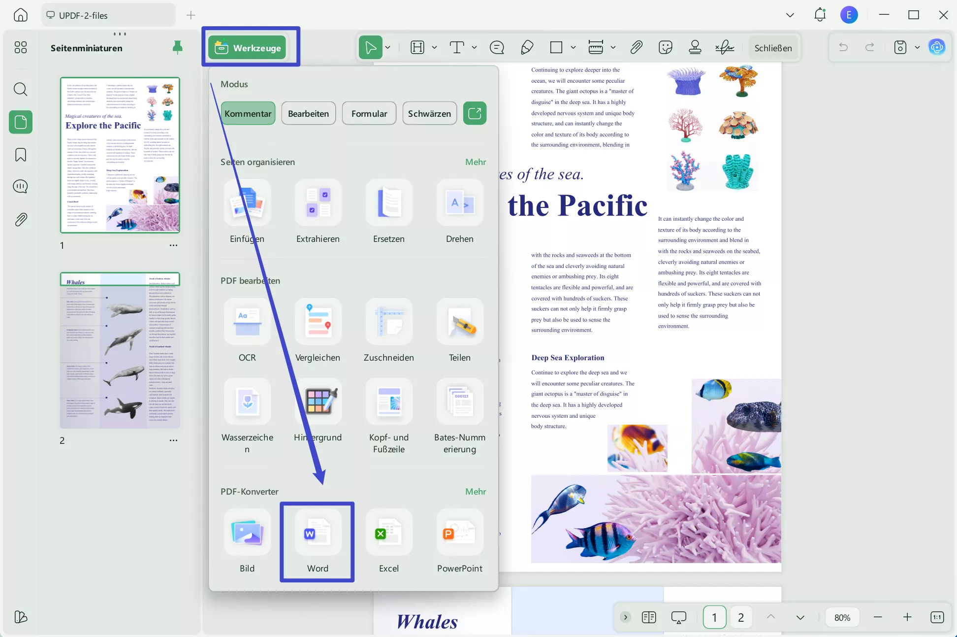 PDF zu Word UPDF