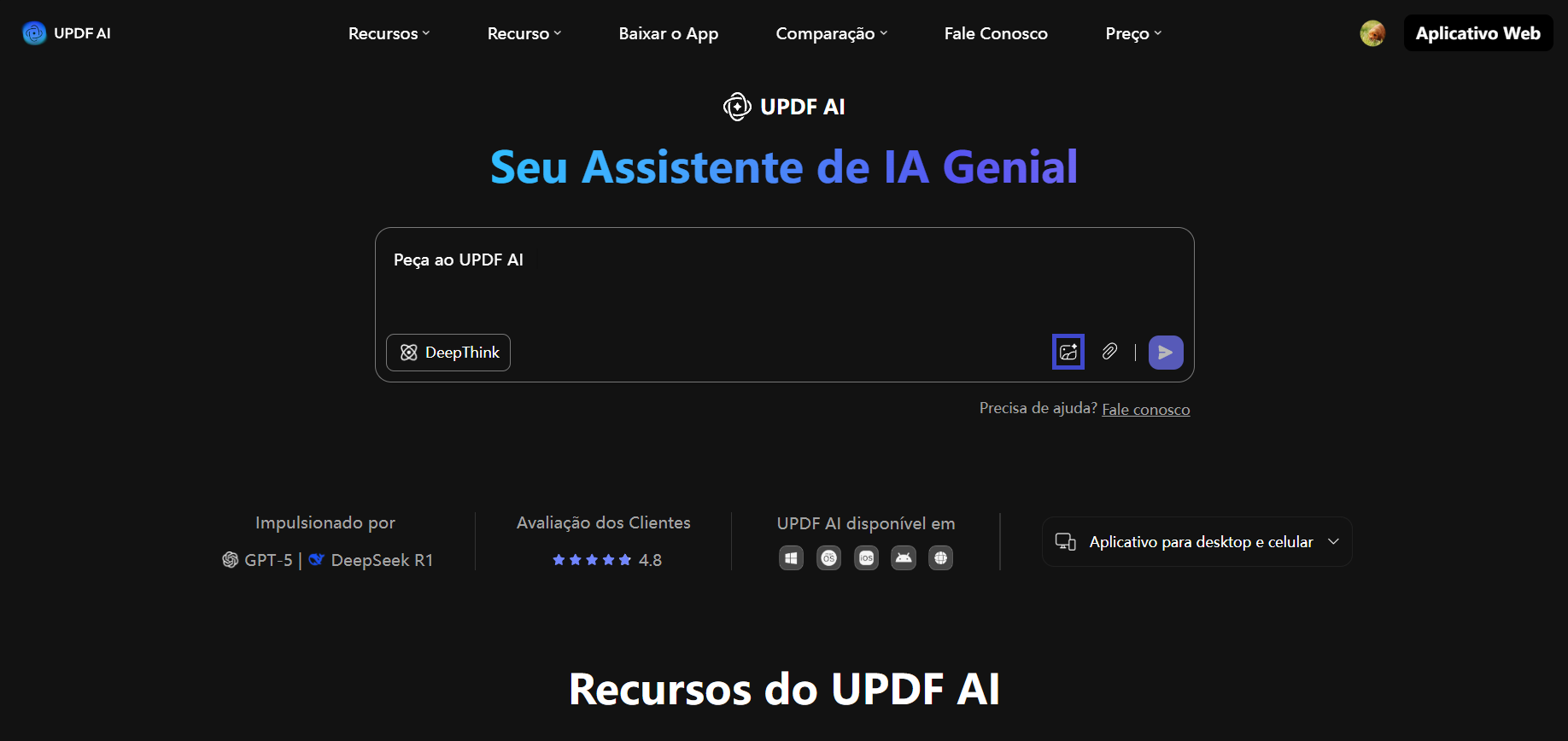 entrar imagens em updf ai