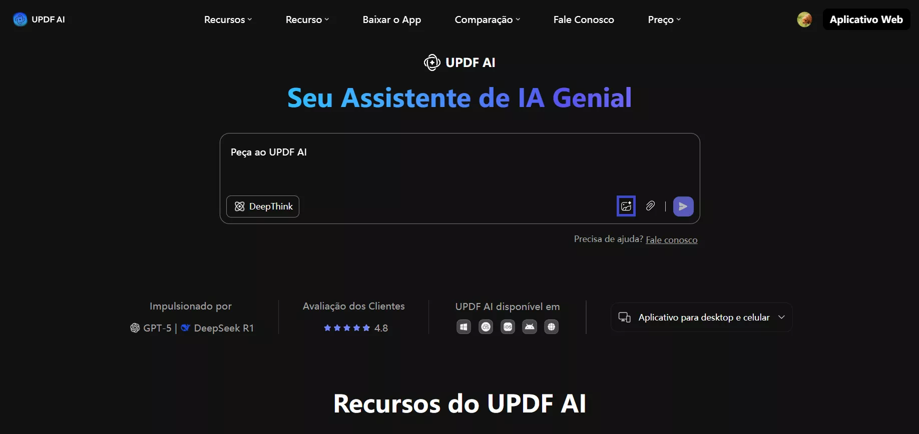 entrar imagens em updf ai