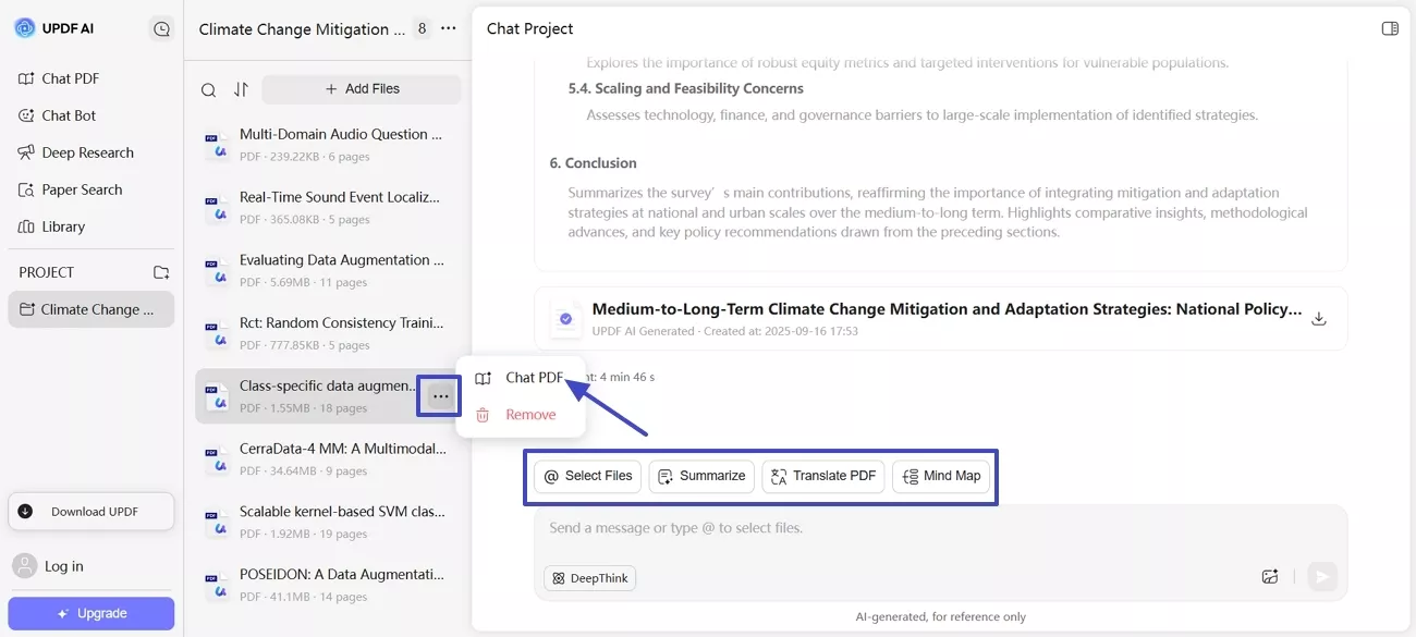 chat summarize and translate pdfs