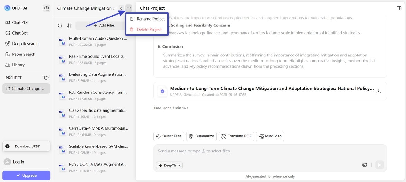  customize project deep research