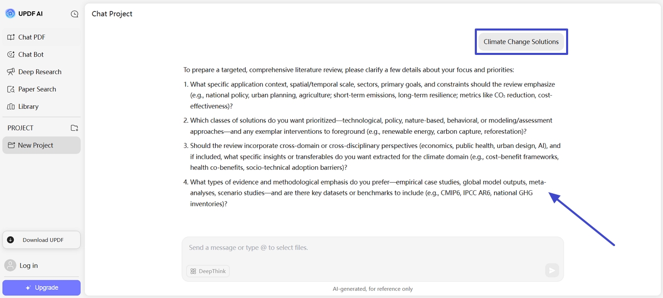 answer the AI's question