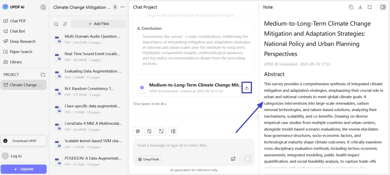Download the generated review