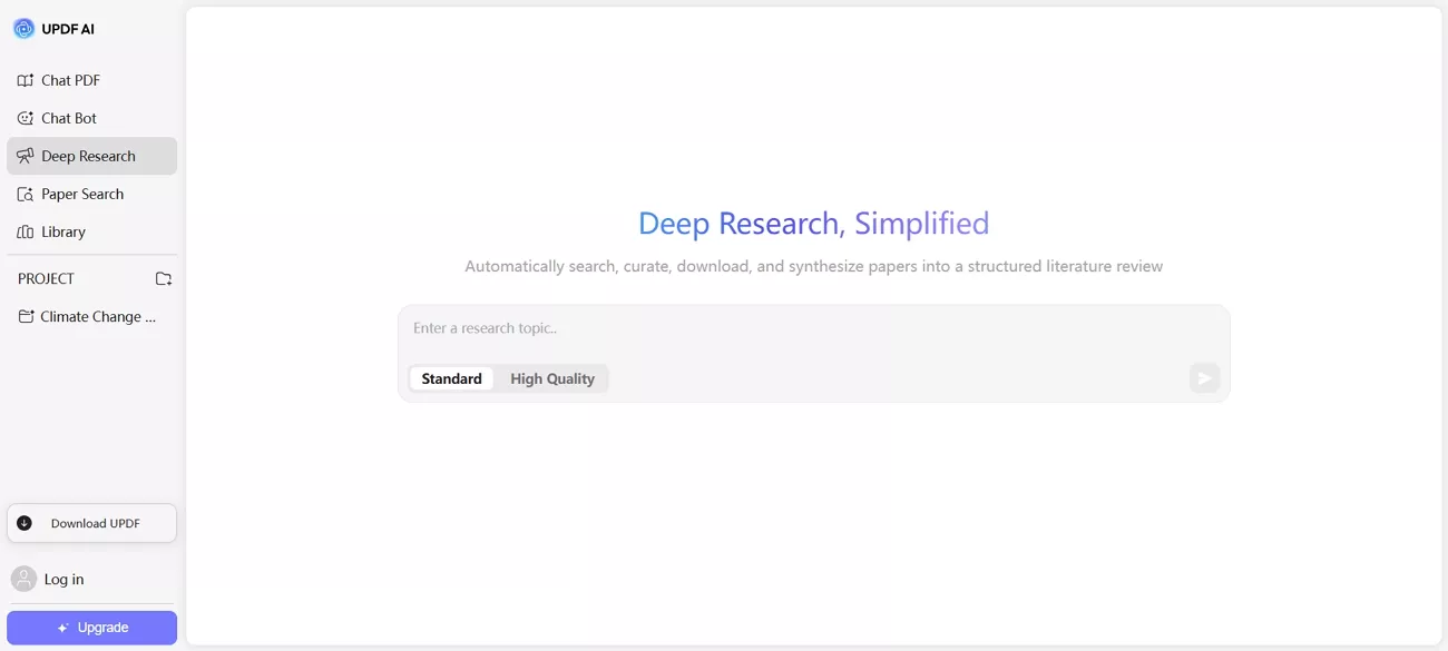updf ai deep research