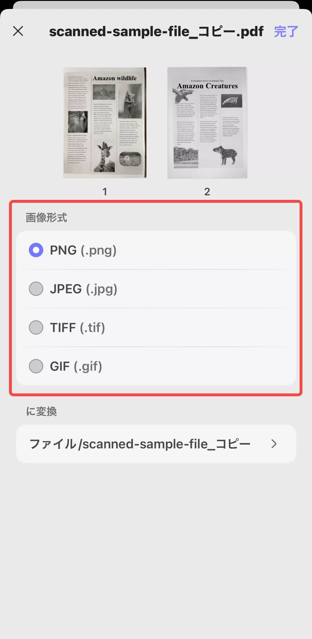 画像の形式