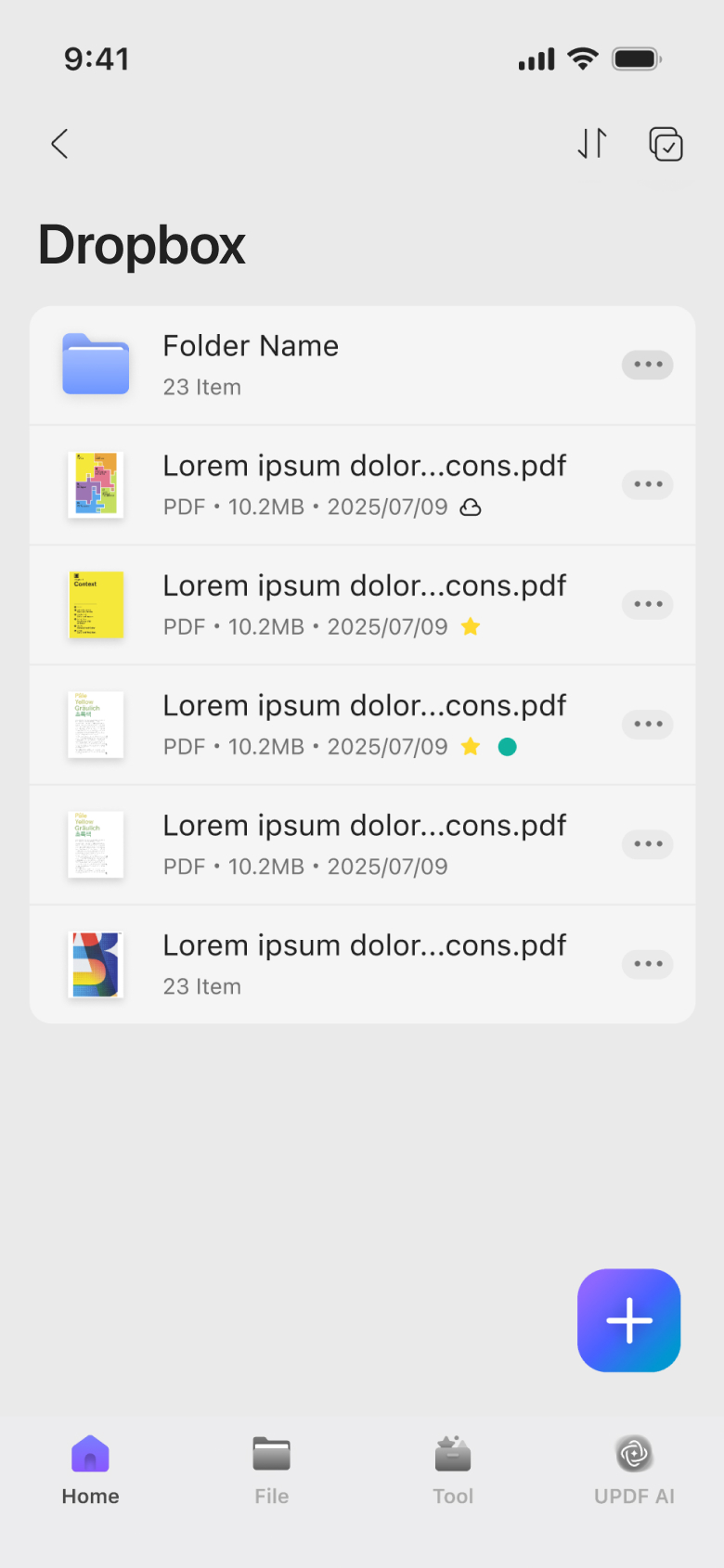 updf mobile connects to dropbox and onedrive