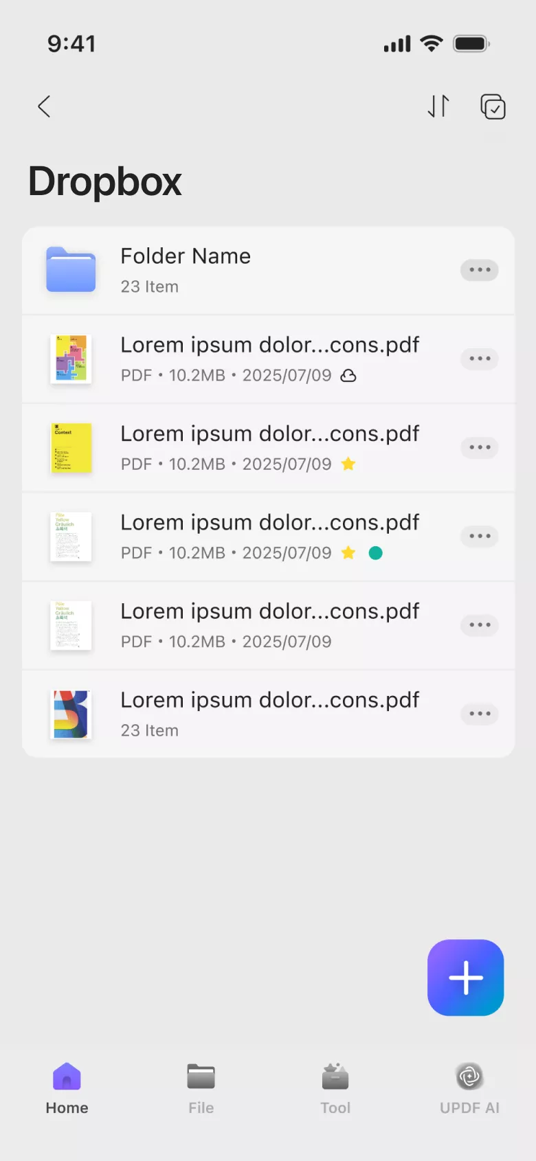 updf mobile connects to dropbox and onedrive