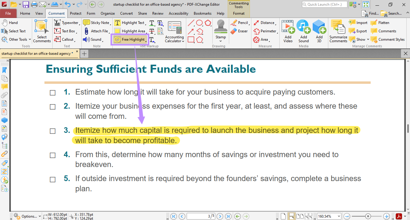 use free highlight pdf xchange editor
