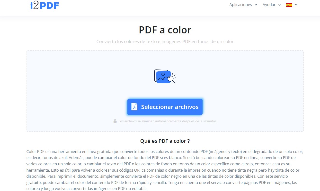 i2PDF PDF a color