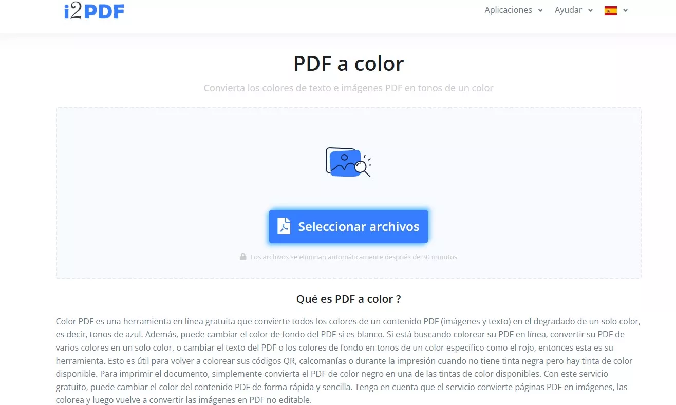 i2PDF PDF a color