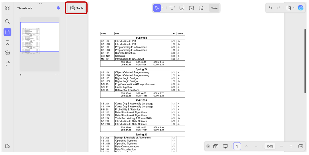 converting to excel format in updf