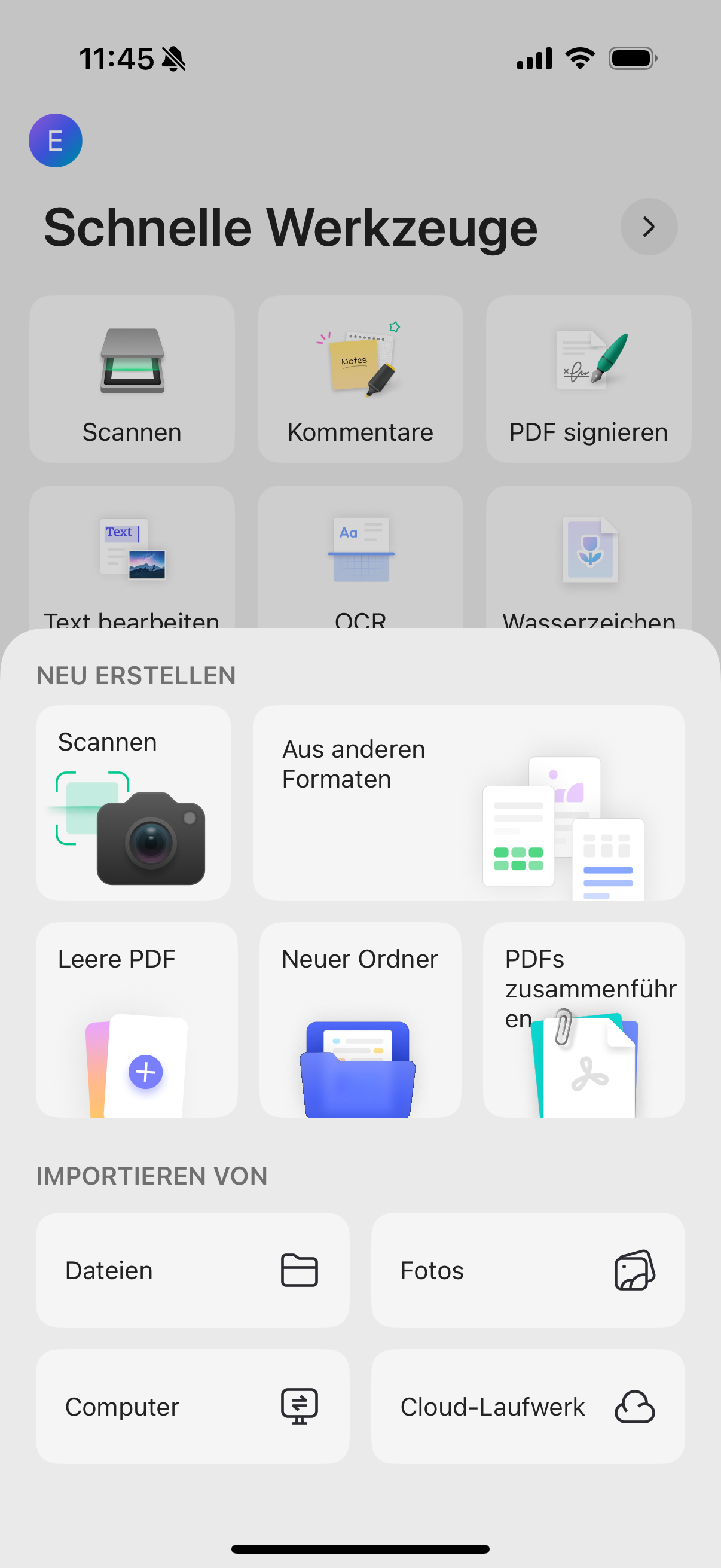 Erstellen Sie PDFs mit UPDF auf iOS 26