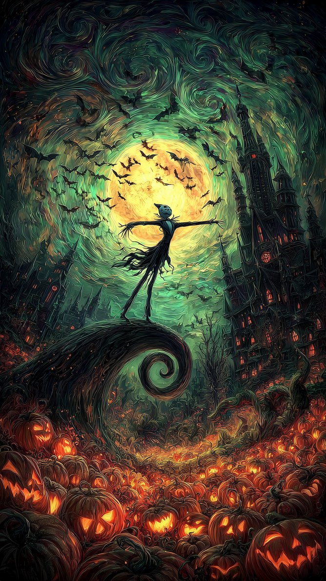 artistic halloween wallpaper