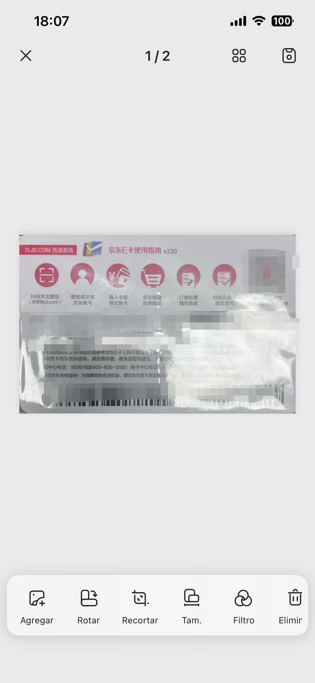 Reverso del documento de identidad