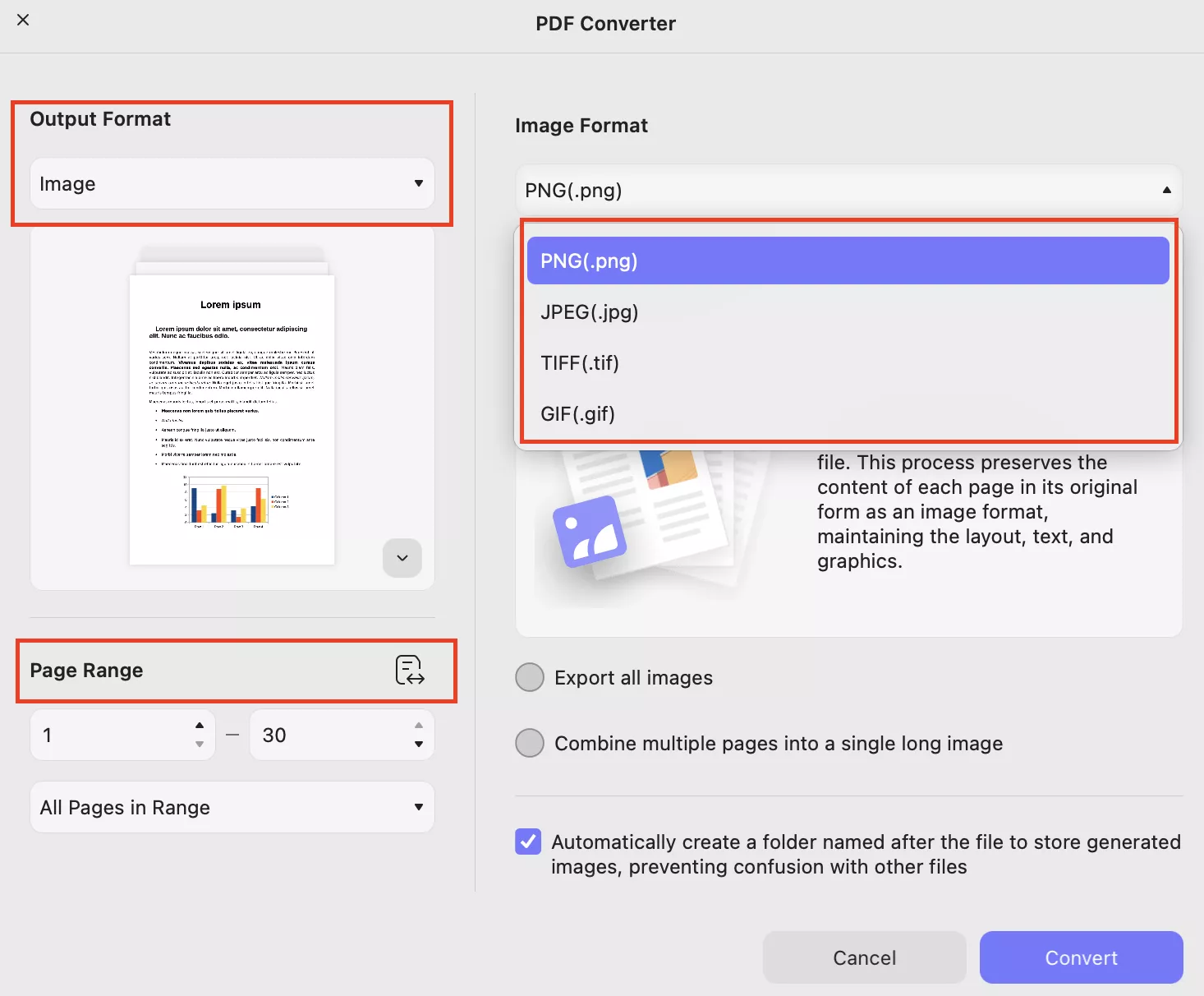 choose-pdf-settings
