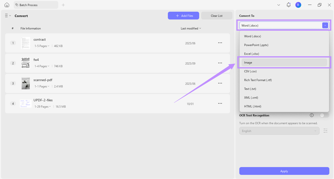 choose to convert to an image updf windows
