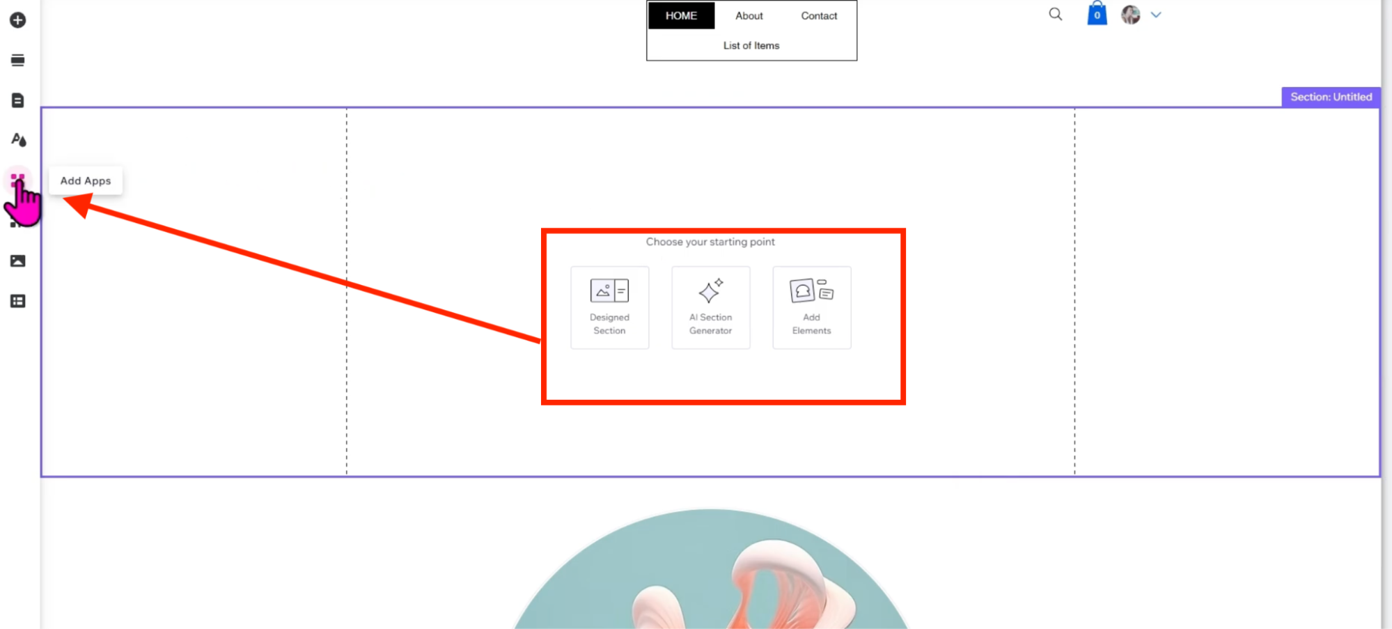 click-add-apps-option