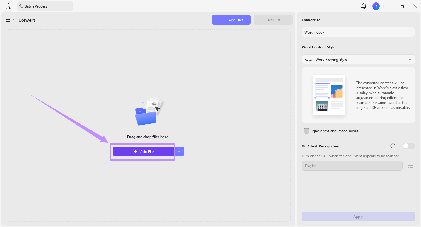 click add files to merge tiff to pdf updf windows