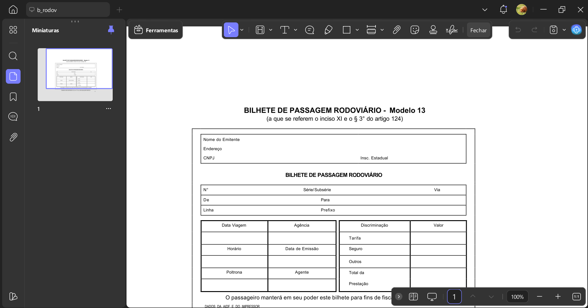 editar o bilhete no updf para obter informações como datas, nomes e números de assento