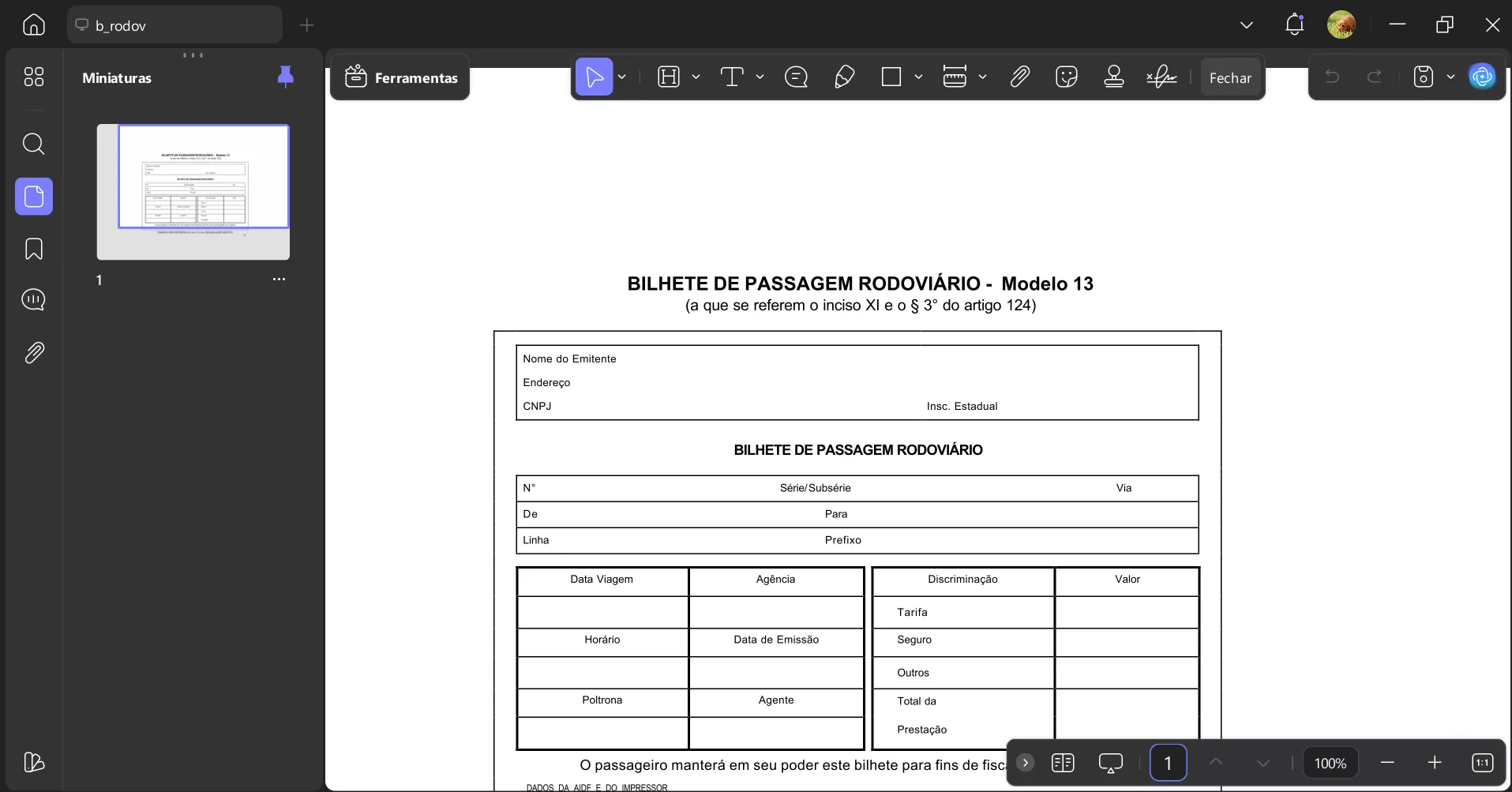editar o bilhete no updf para obter informações como datas, nomes e números de assento