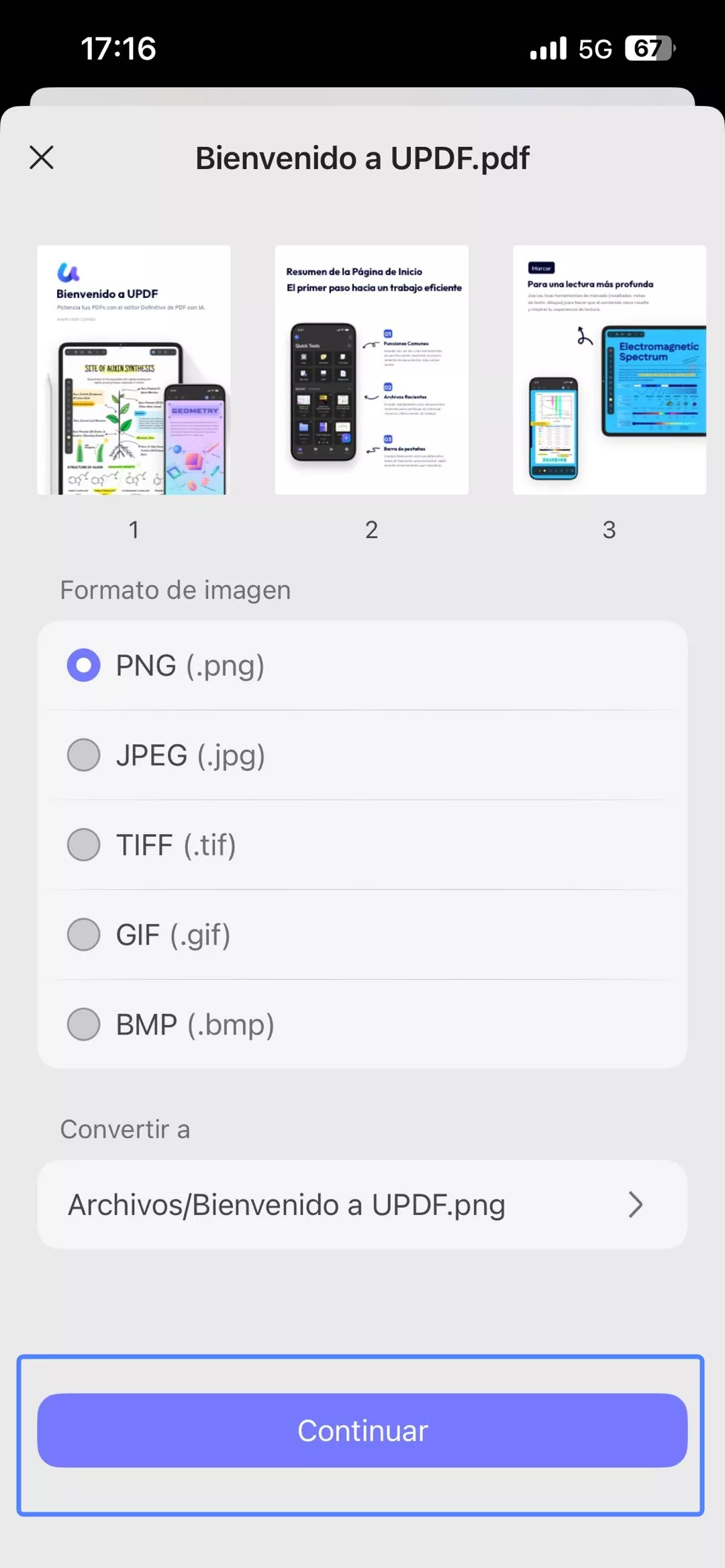convertir a imagen larga