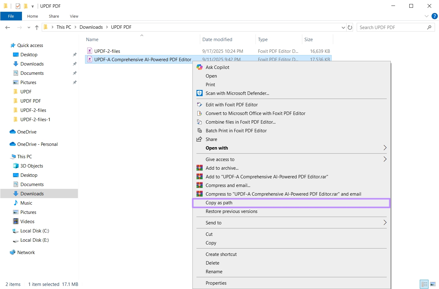 copy file path windows