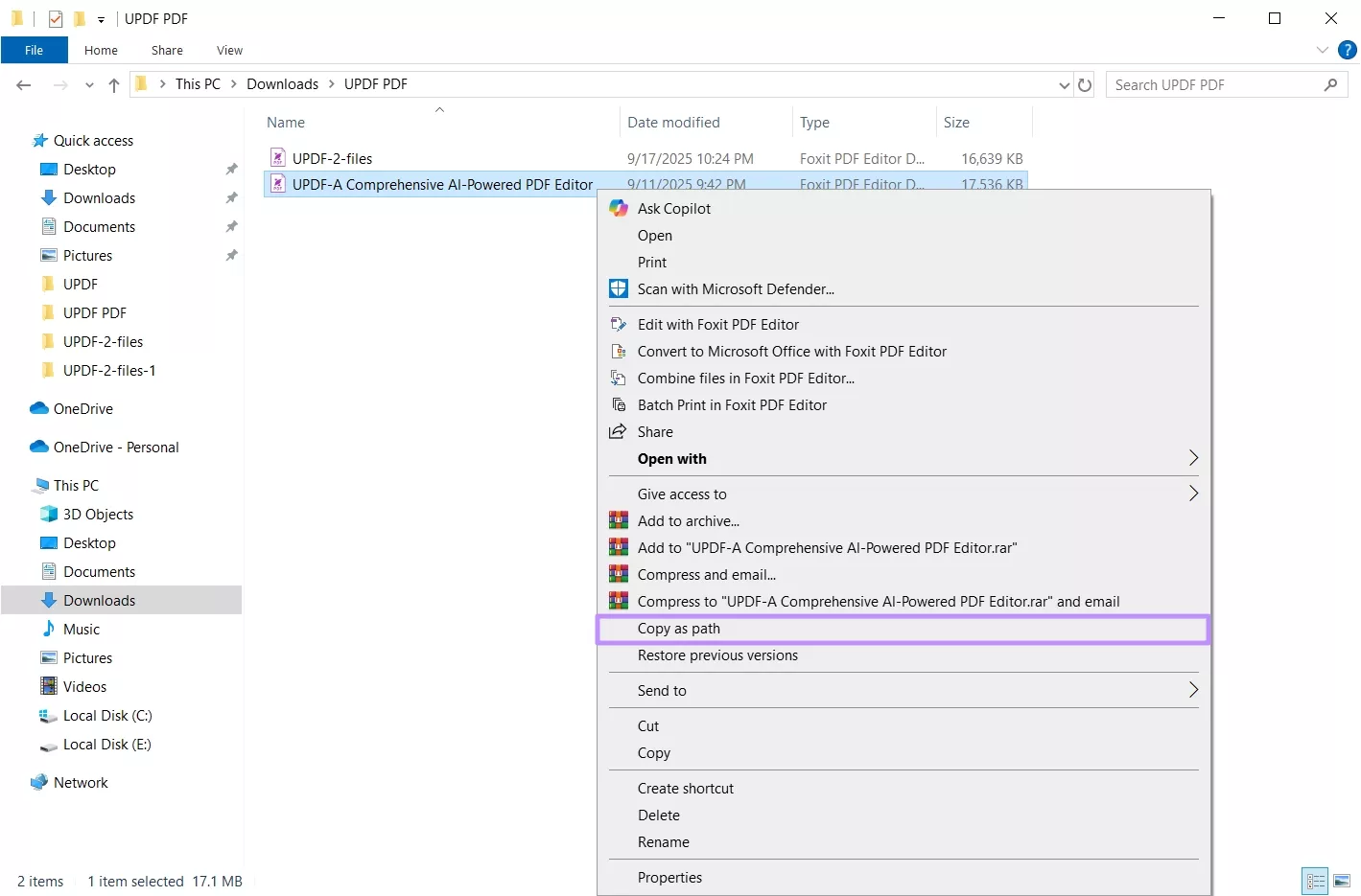 copy file path windows