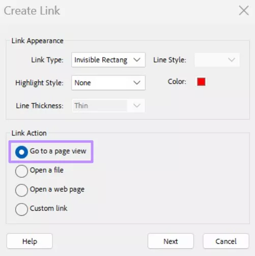 create link for the same document