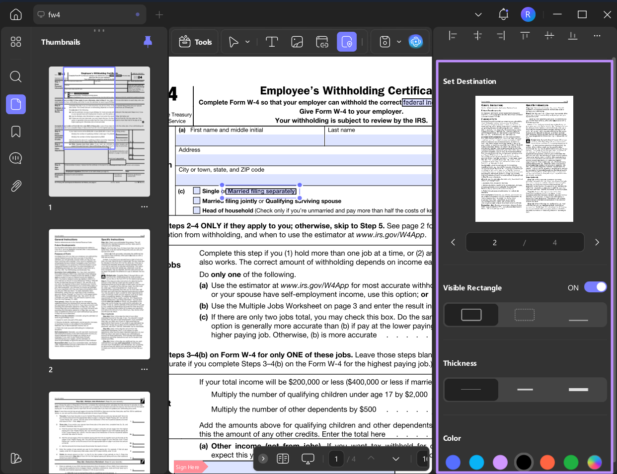 customize link appearance in updf windows