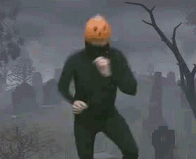 dancing pumpkin mask gif