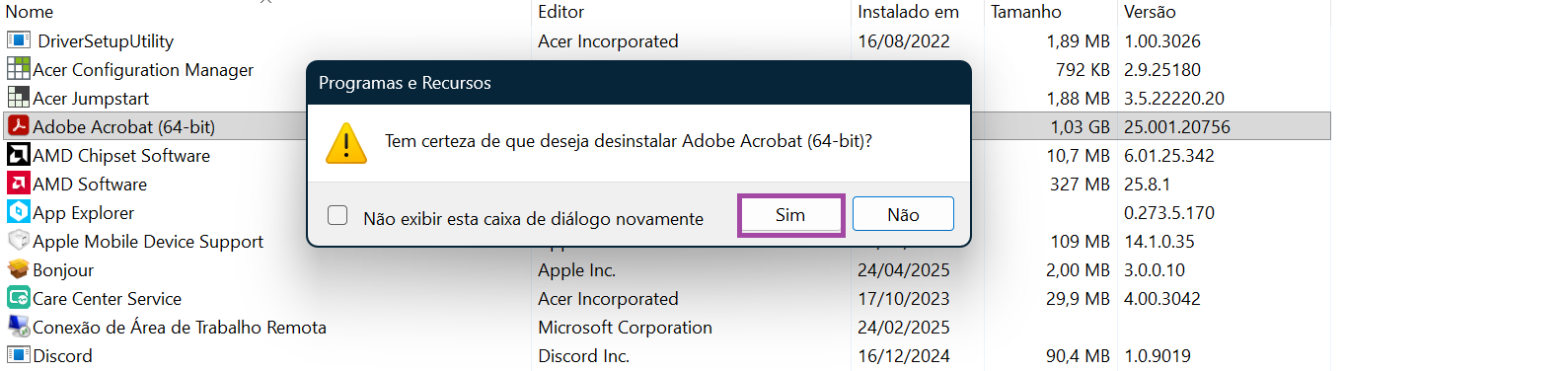 desinstalar adobe acrobat