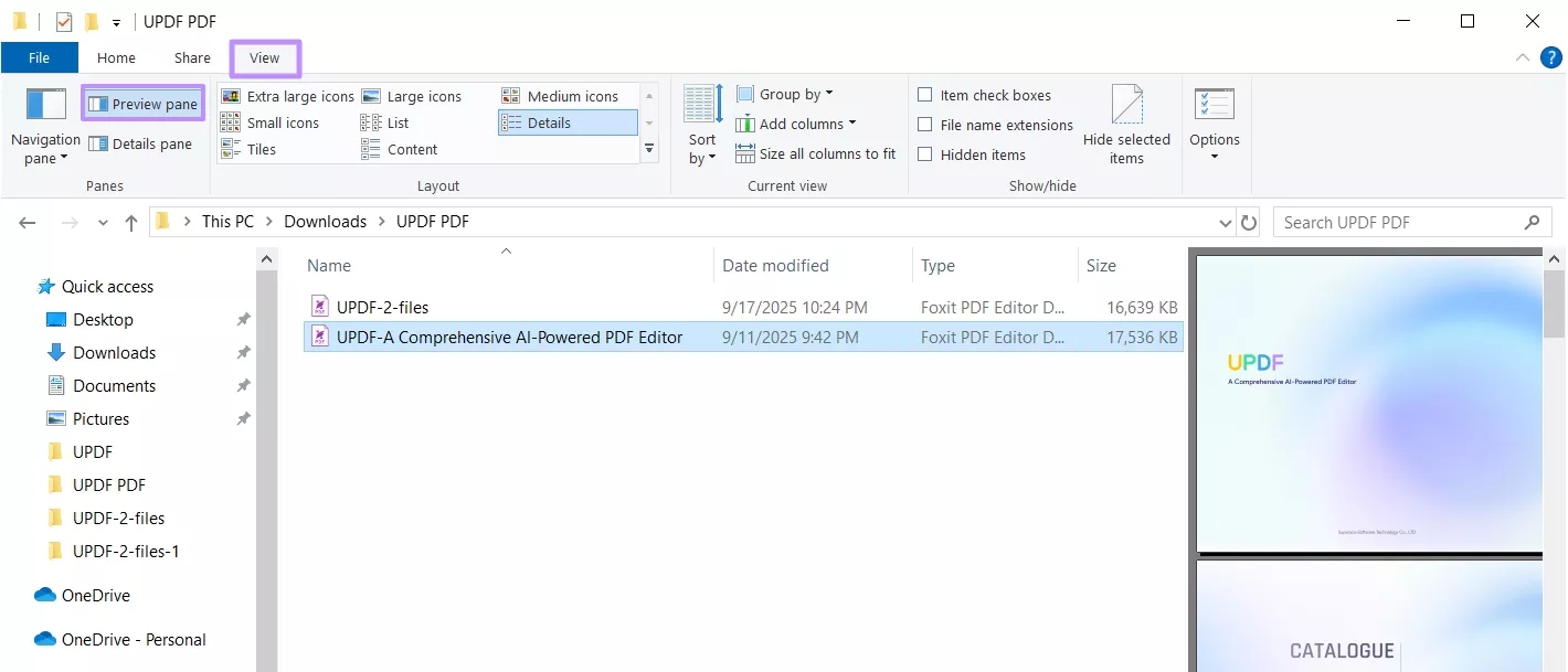 disable the file preview windows