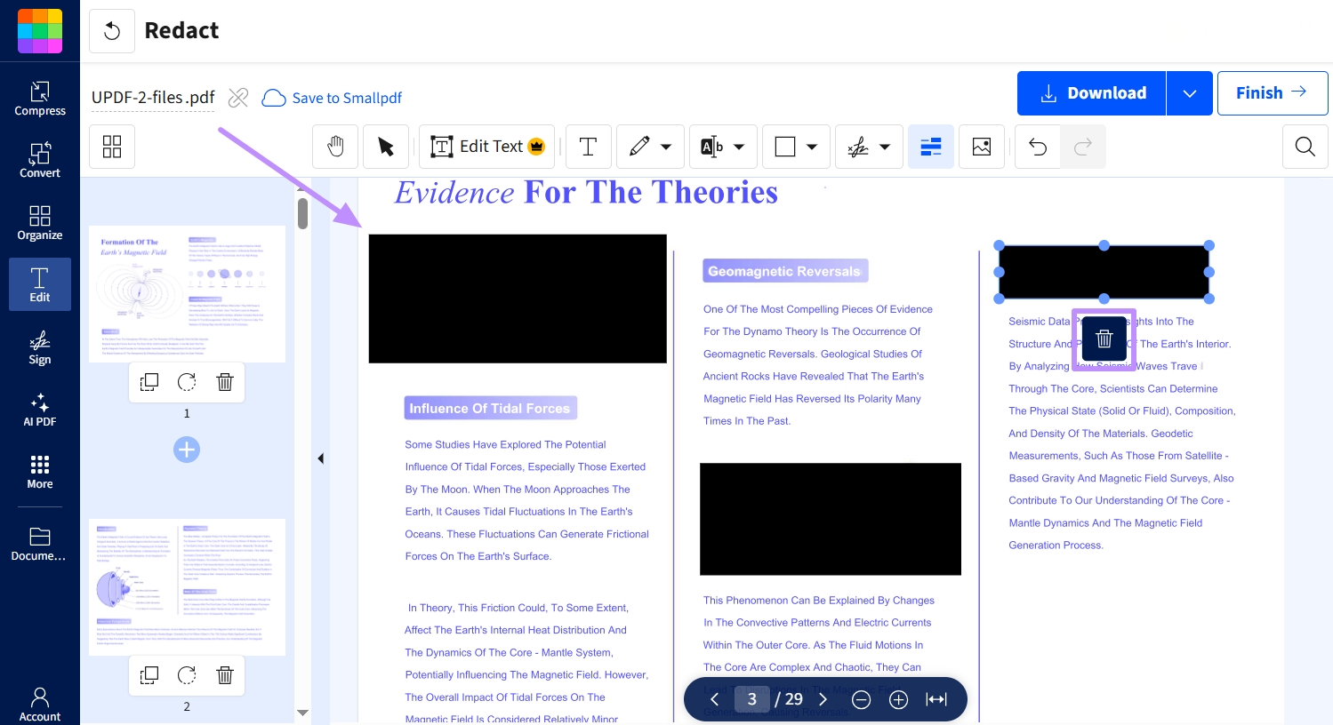 draw redaction boxes smallpdf