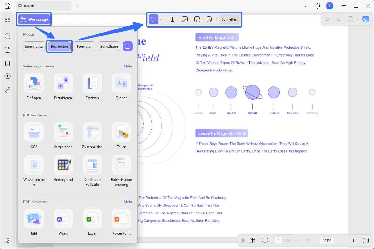 pdfescape Editor PDF bearbeiten