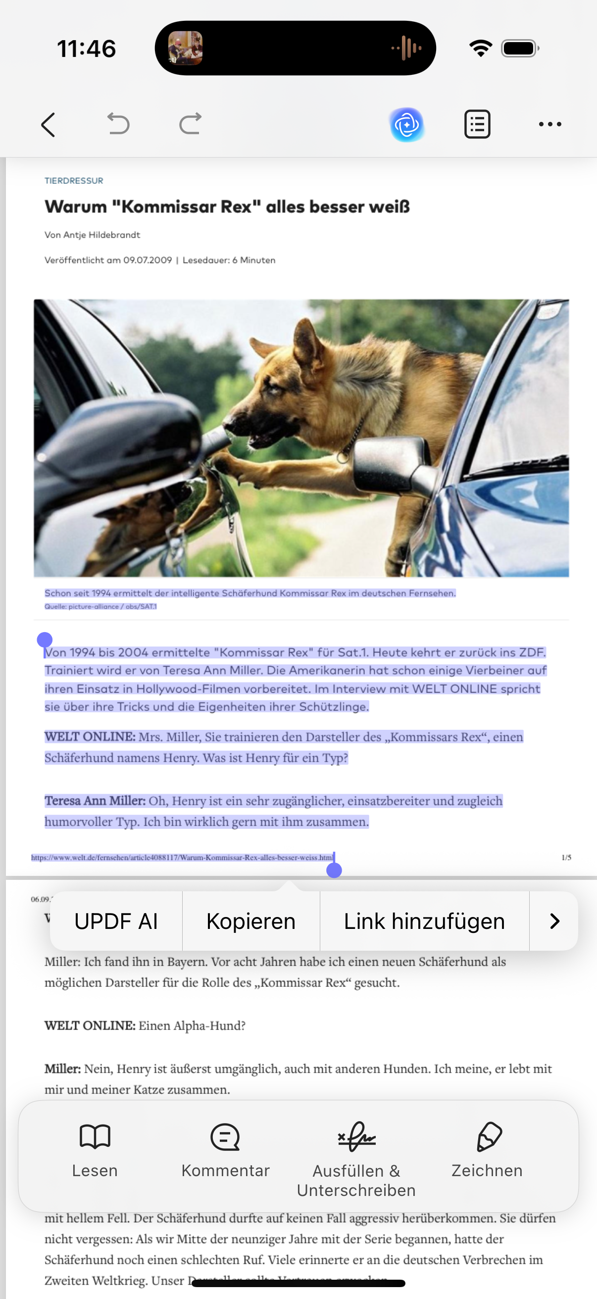 PDF auf iOS 26 bearbeiten