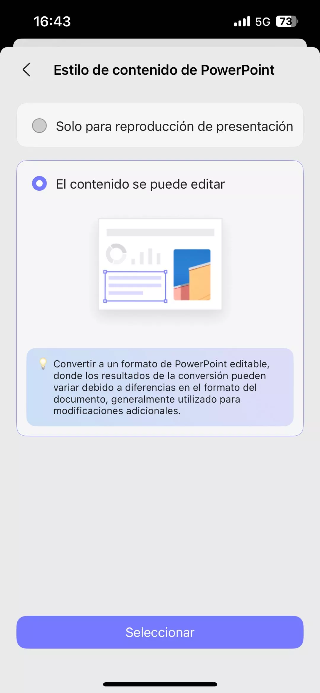 estilo de contenido de PowerPoint