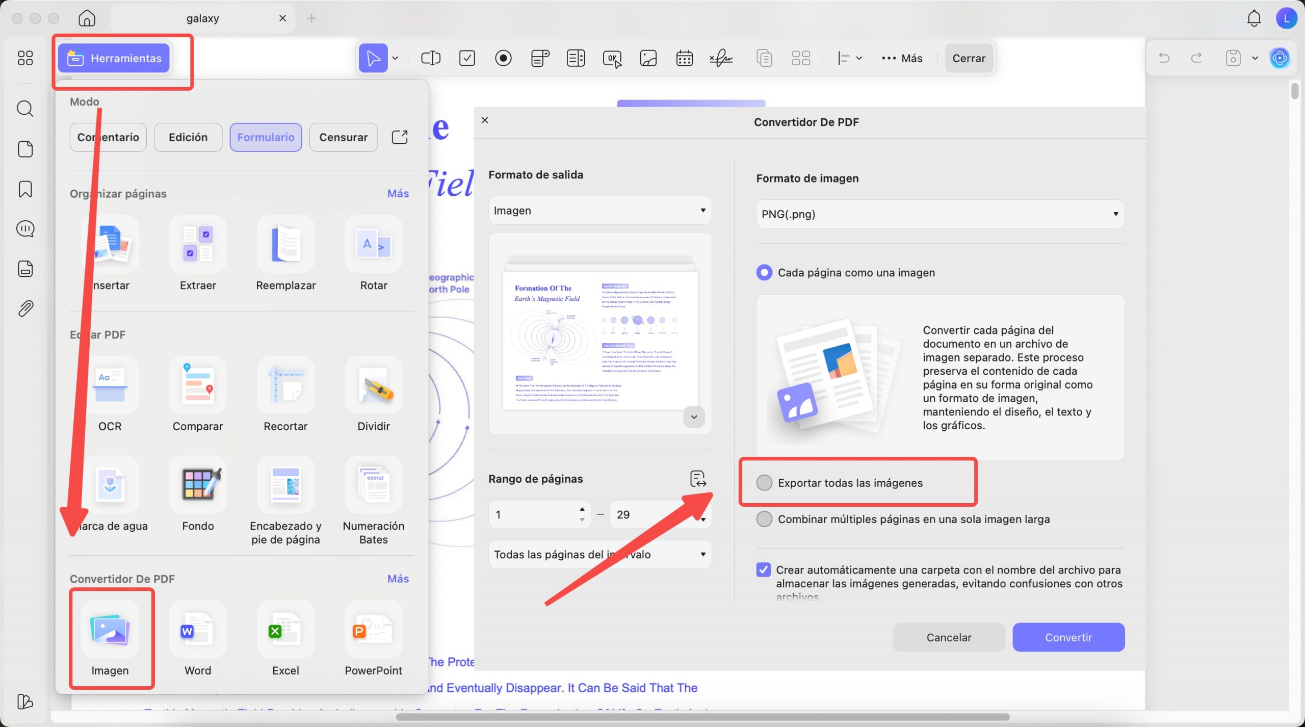 export all images from pdf