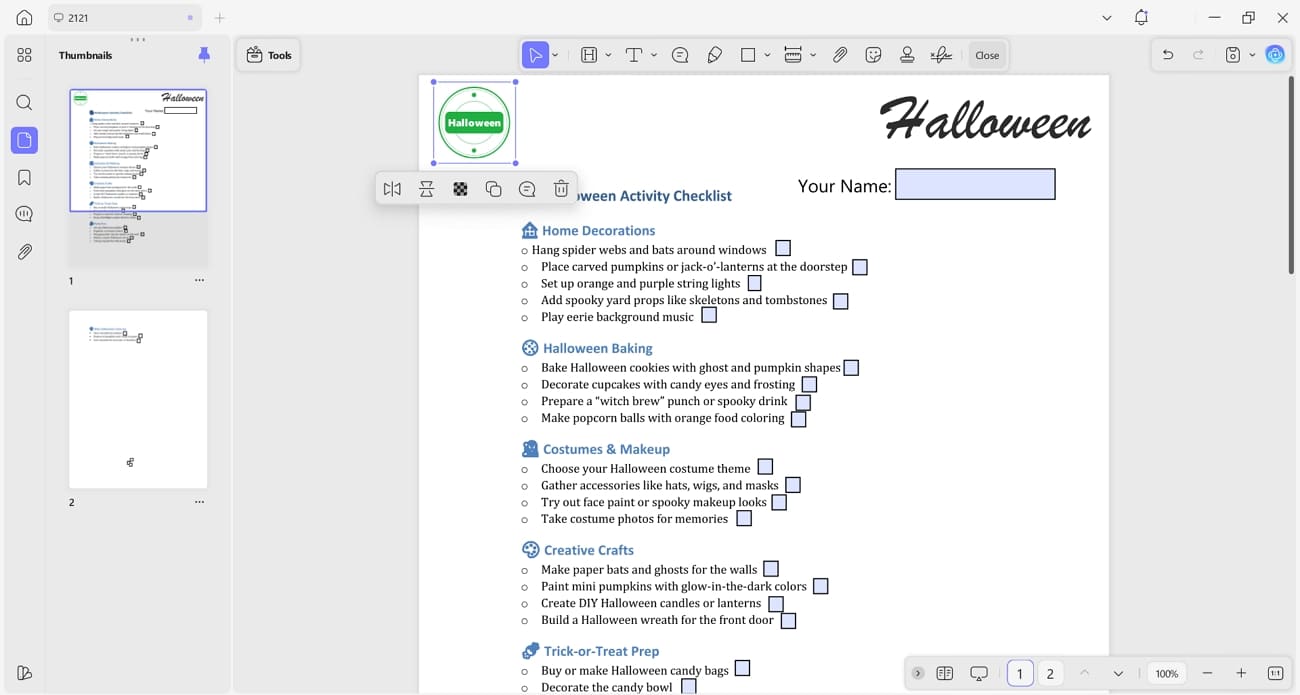 personalize documents with updf