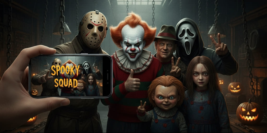 selfie de personagens de filmes gerados por ia
prompts de imagens de IA de Halloween