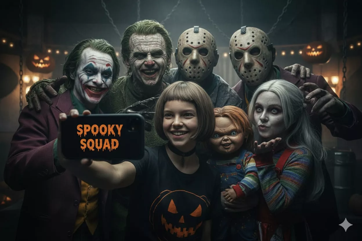 create your group selfie with characters