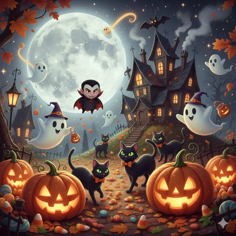 prompt for halloween style wallpaper